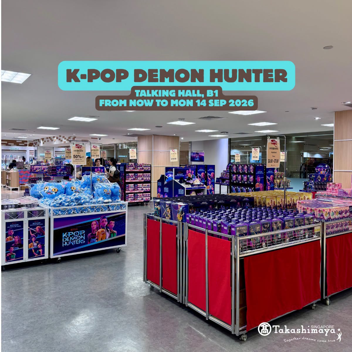 K-Pop Demon Hunters Talking Hall at Takashimaya B1