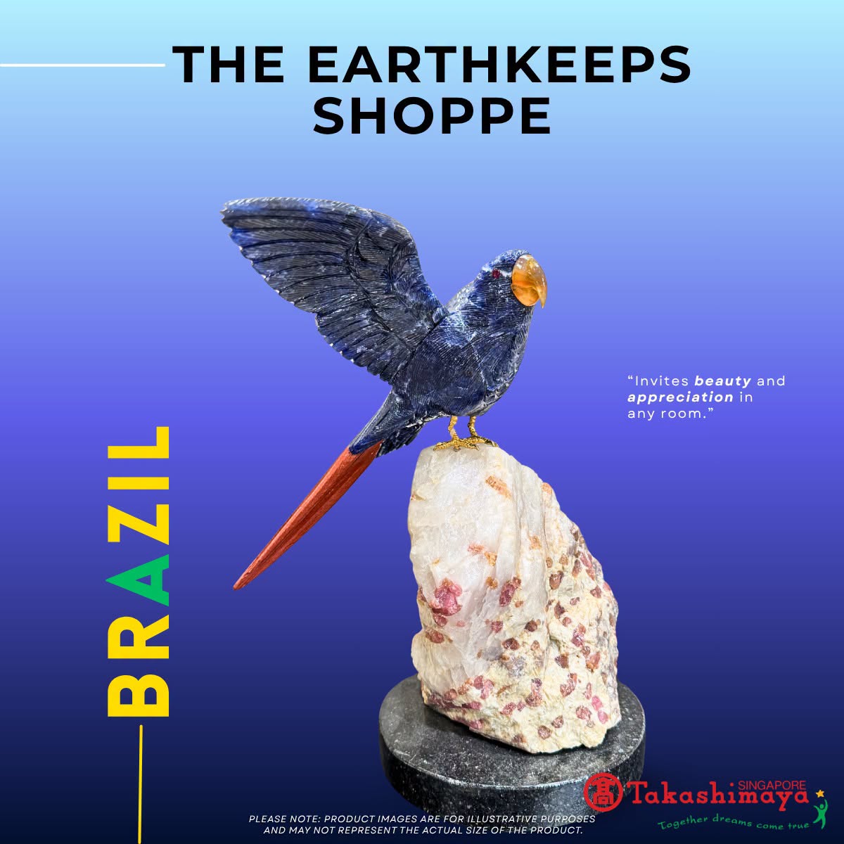 Handcarved Crystal Birds from Brazil