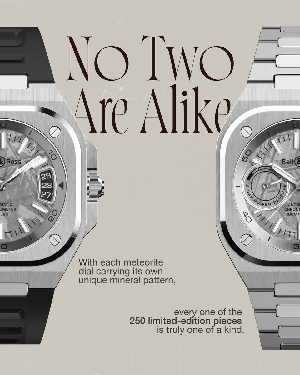 Bell & Ross BR-X5 Meteorite on rubber strap and metal bracelet