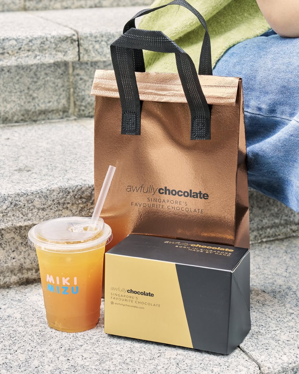 Miki Mizu beverage and Awfully Chocolate gift box