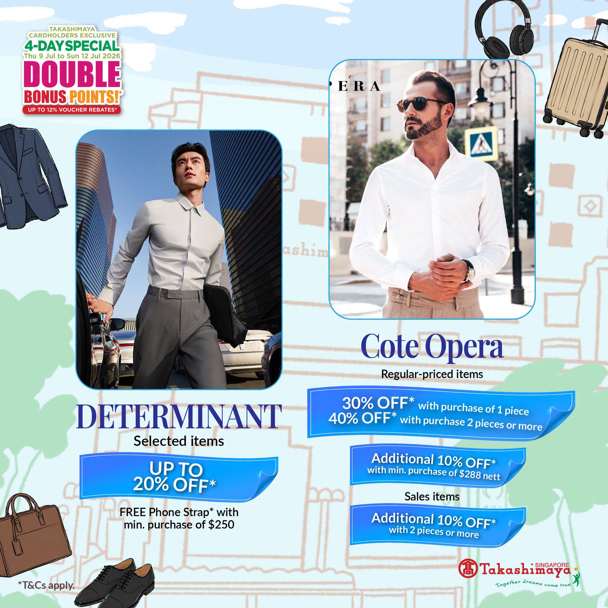 Cote Opera and Determinant promotions at Takashimaya