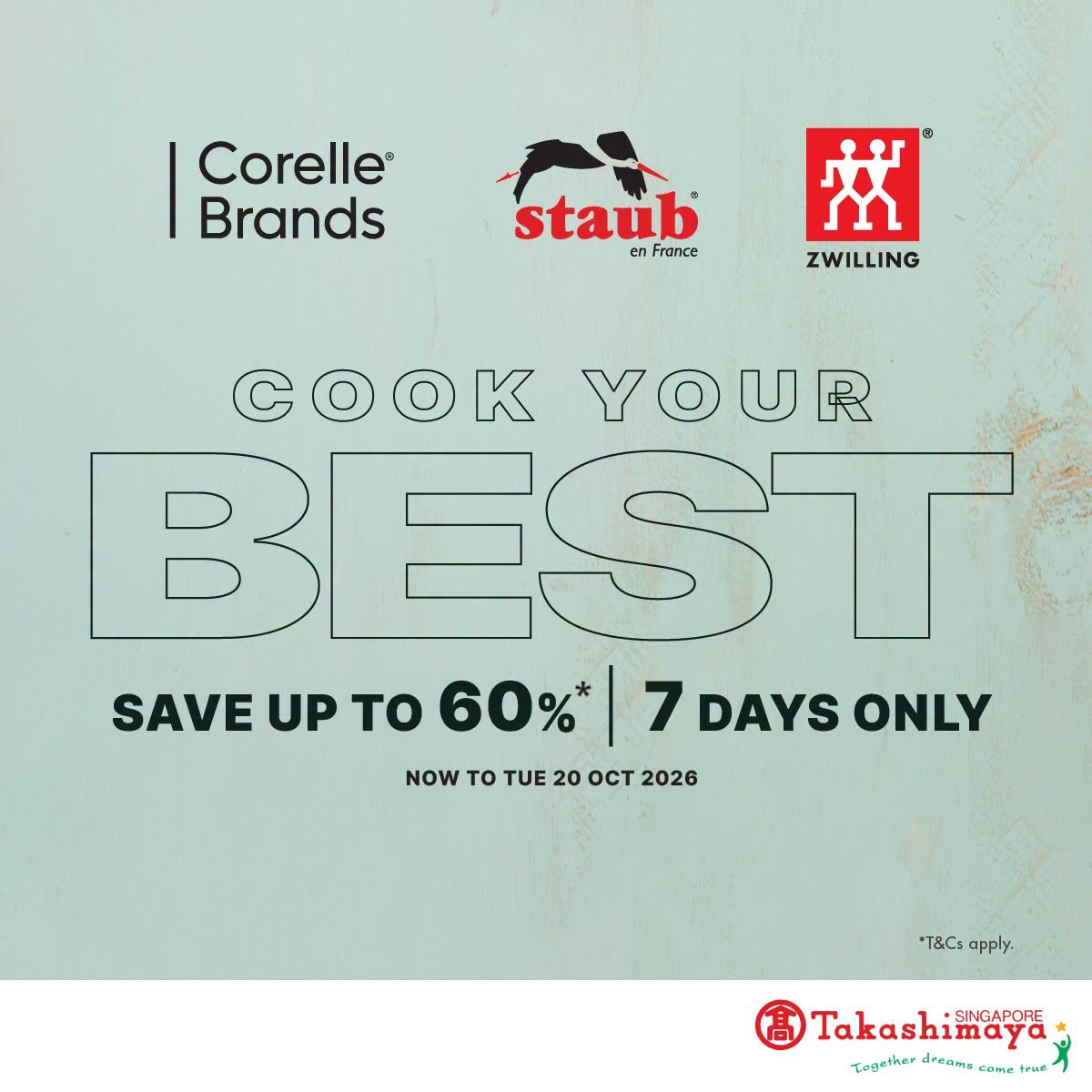 Cook Your Best cookware promotion at Takashimaya Singapore