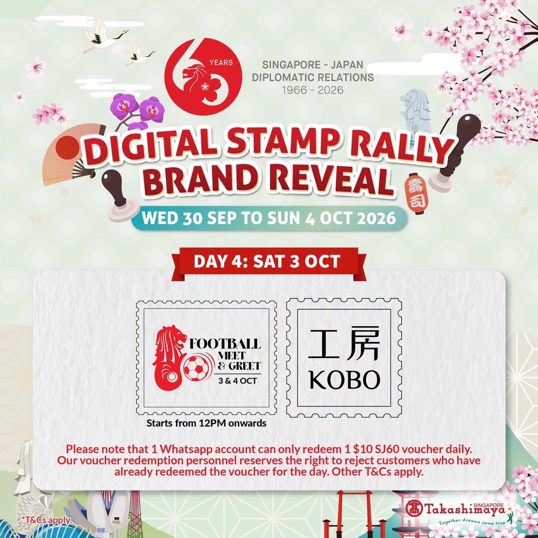 Takashimaya SJ60 Digital Stamp Rally Day 4 brand reveal