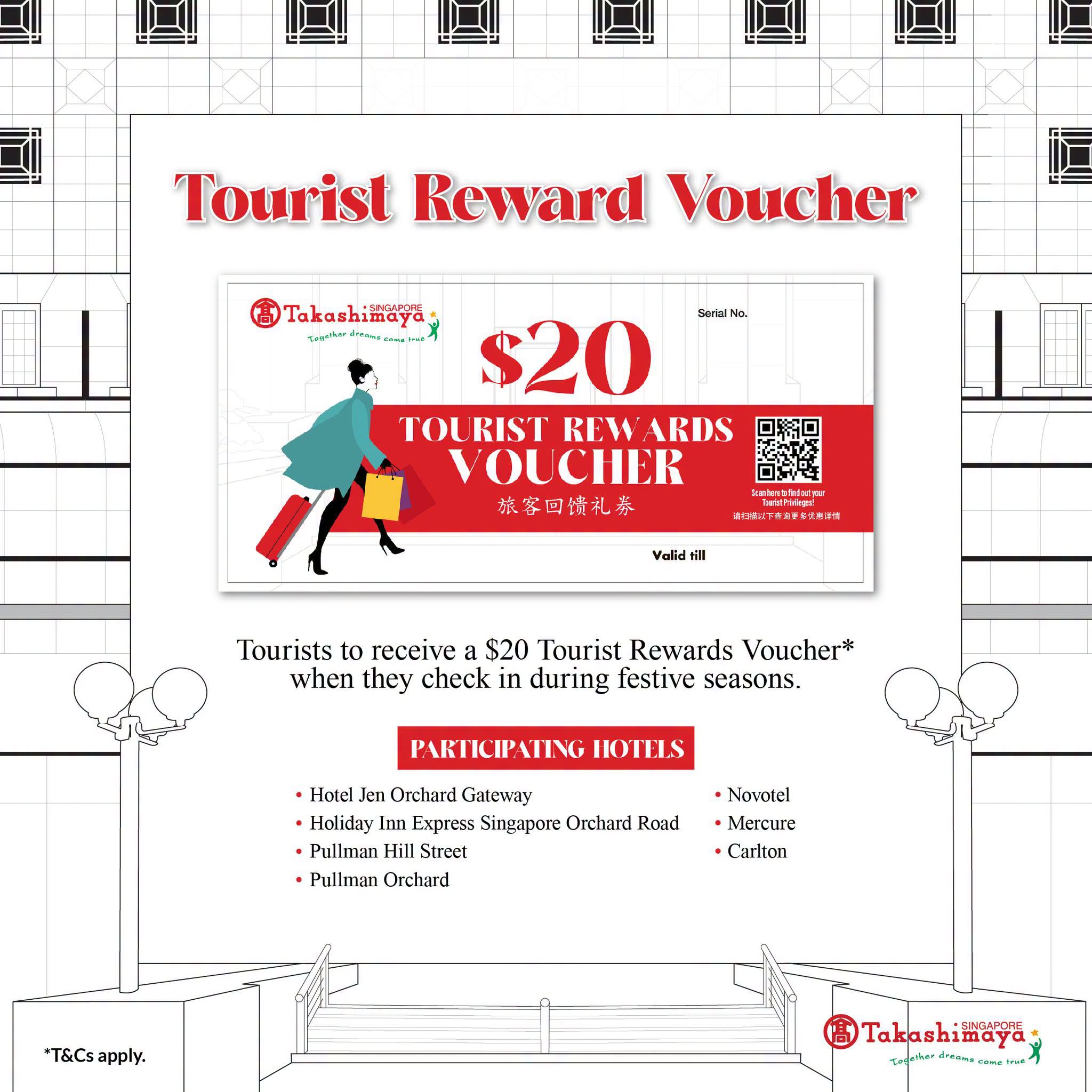 Takashimaya $20 Tourist Rewards Voucher