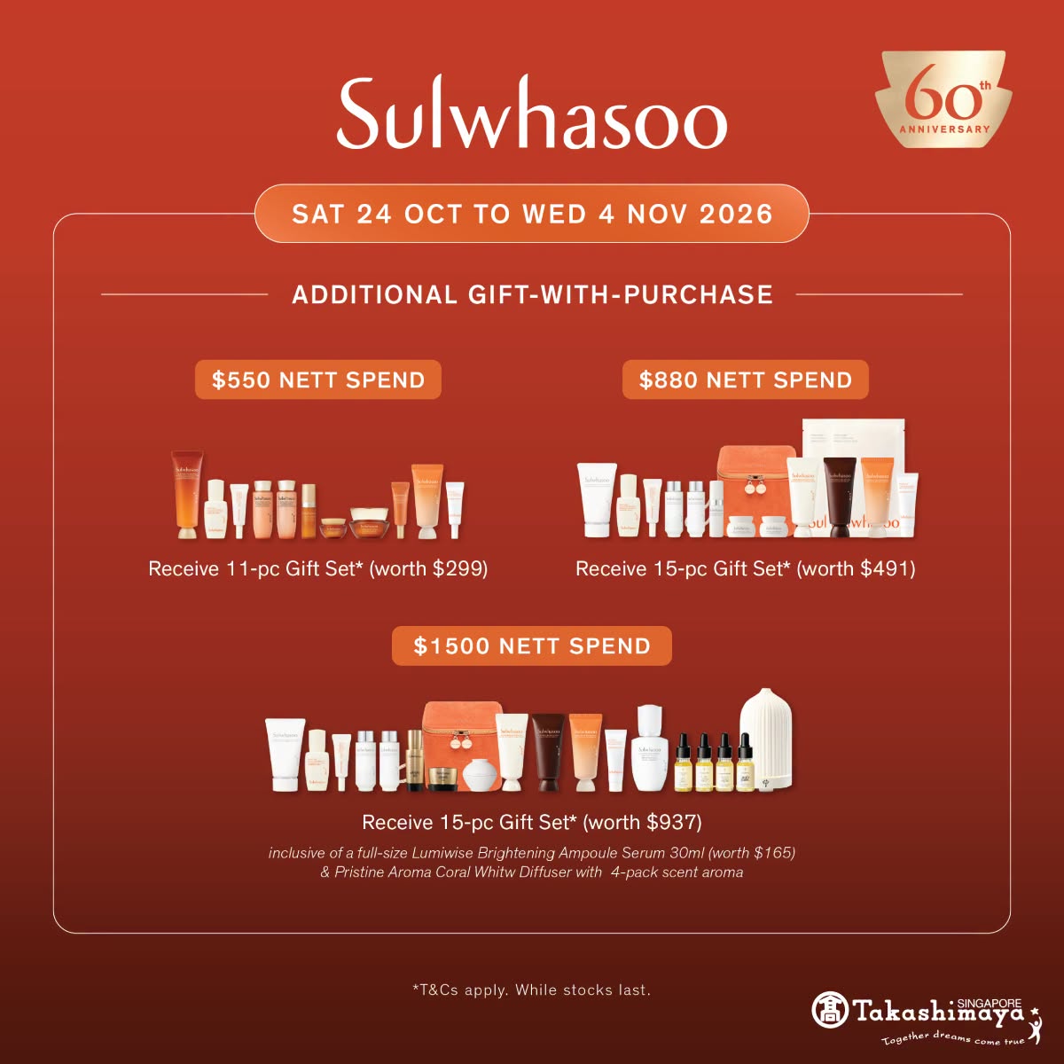 Sulwhasoo gifts with purchase tiers