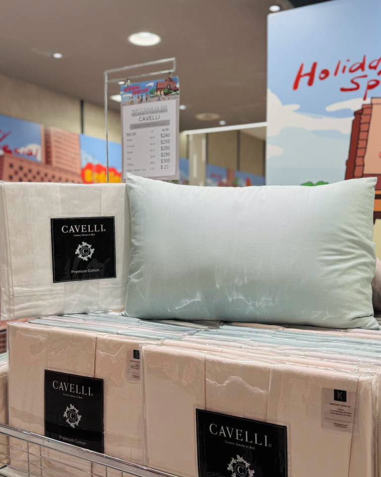 CAVELLI Premium Cotton pillowcases with discounted price tags