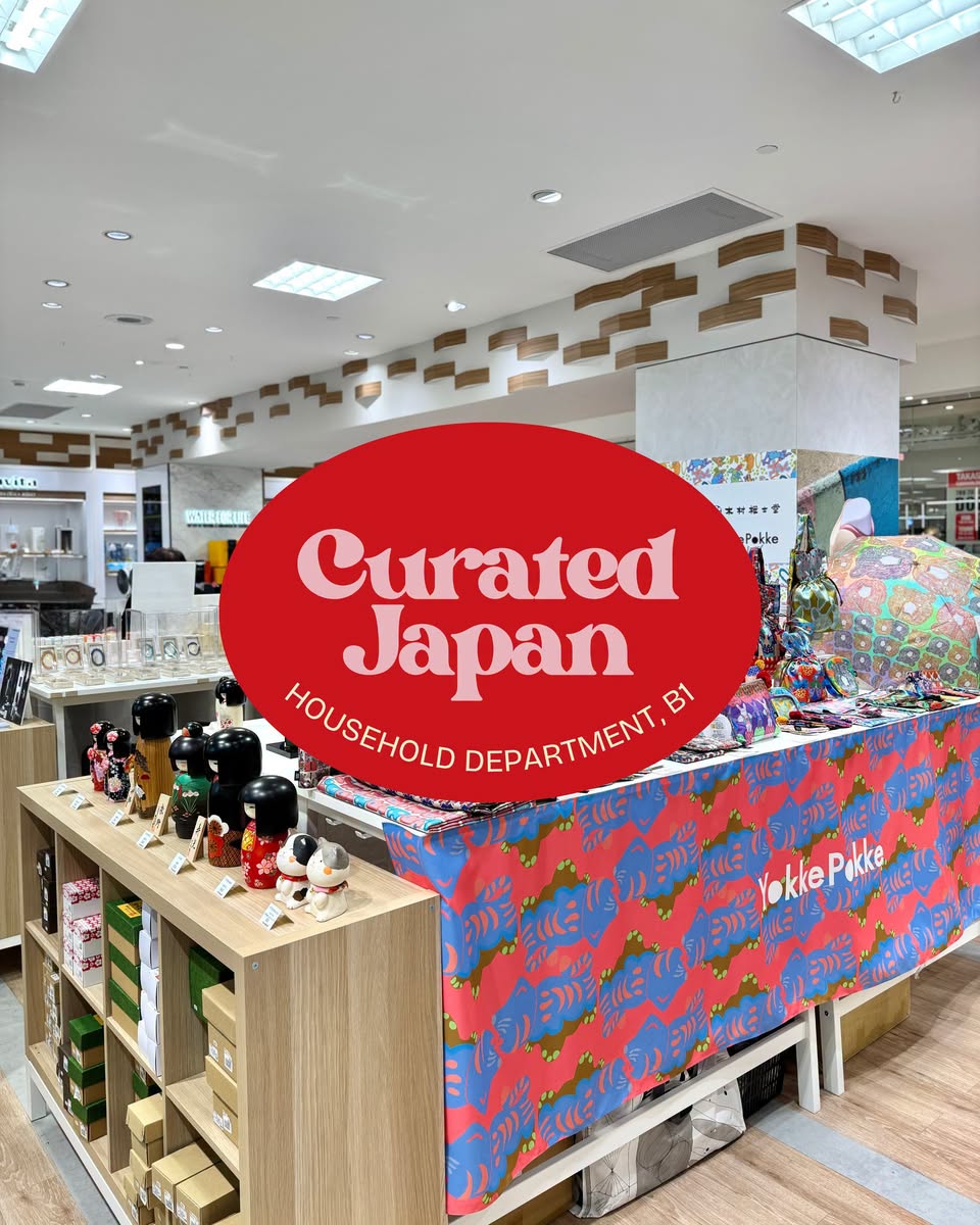 Curated Japan at Takashimaya B1: Yokke Pokke, Kanbe Juzu, Shoyeido to 10 Sep