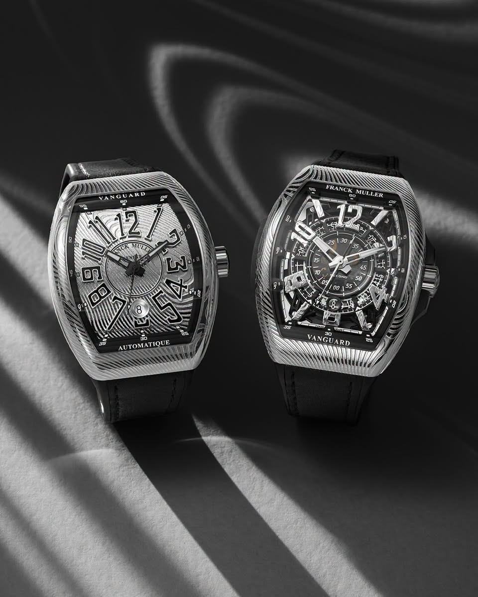 Two Franck Muller Vanguard watch models