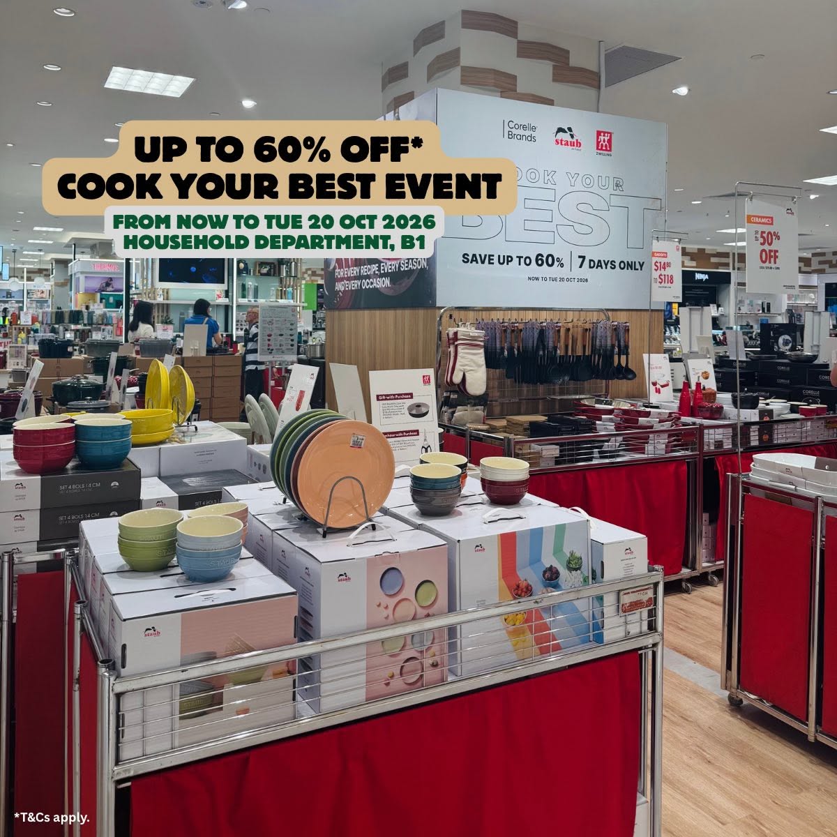 Staub and Zwilling cookware sale at Takashimaya