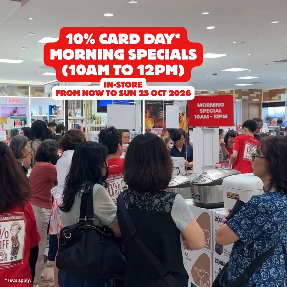 Takashimaya 10% card day promotion