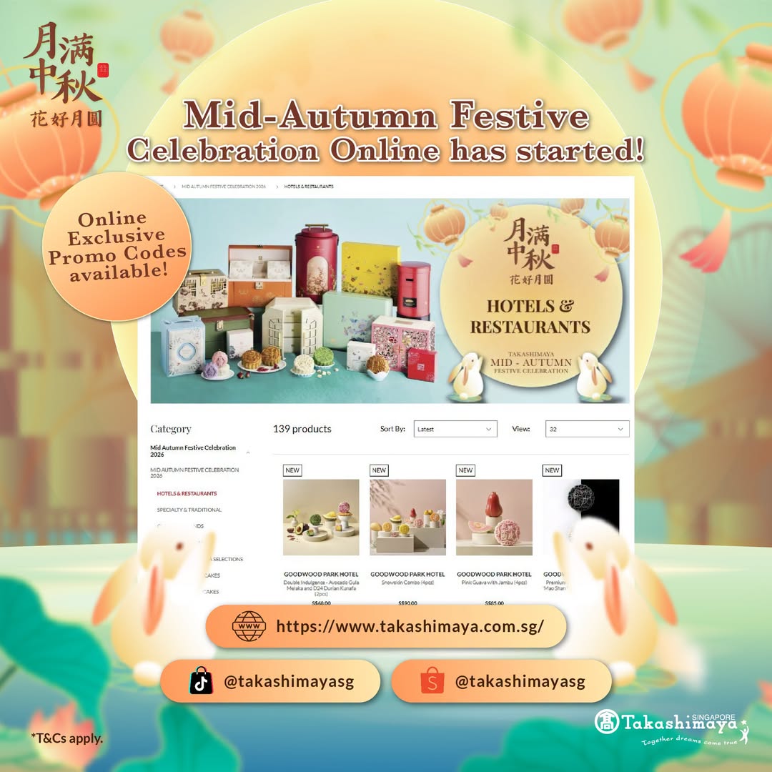 Takashimaya Mid-Autumn Celebration Online With 8.8 Sale Promo Codes