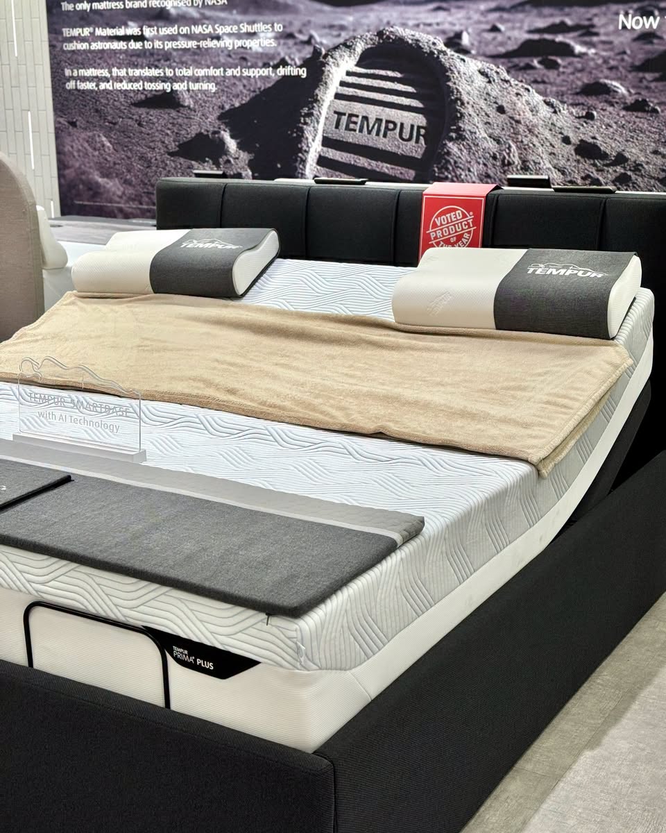 TEMPUR MATEOSPACE with AI technology and TEMPUR PLUS mattress