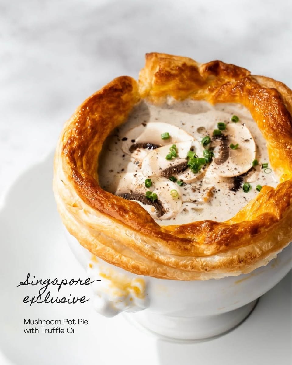 Mushroom Pot Pie with Truffle Oil at RITUEL Cafe