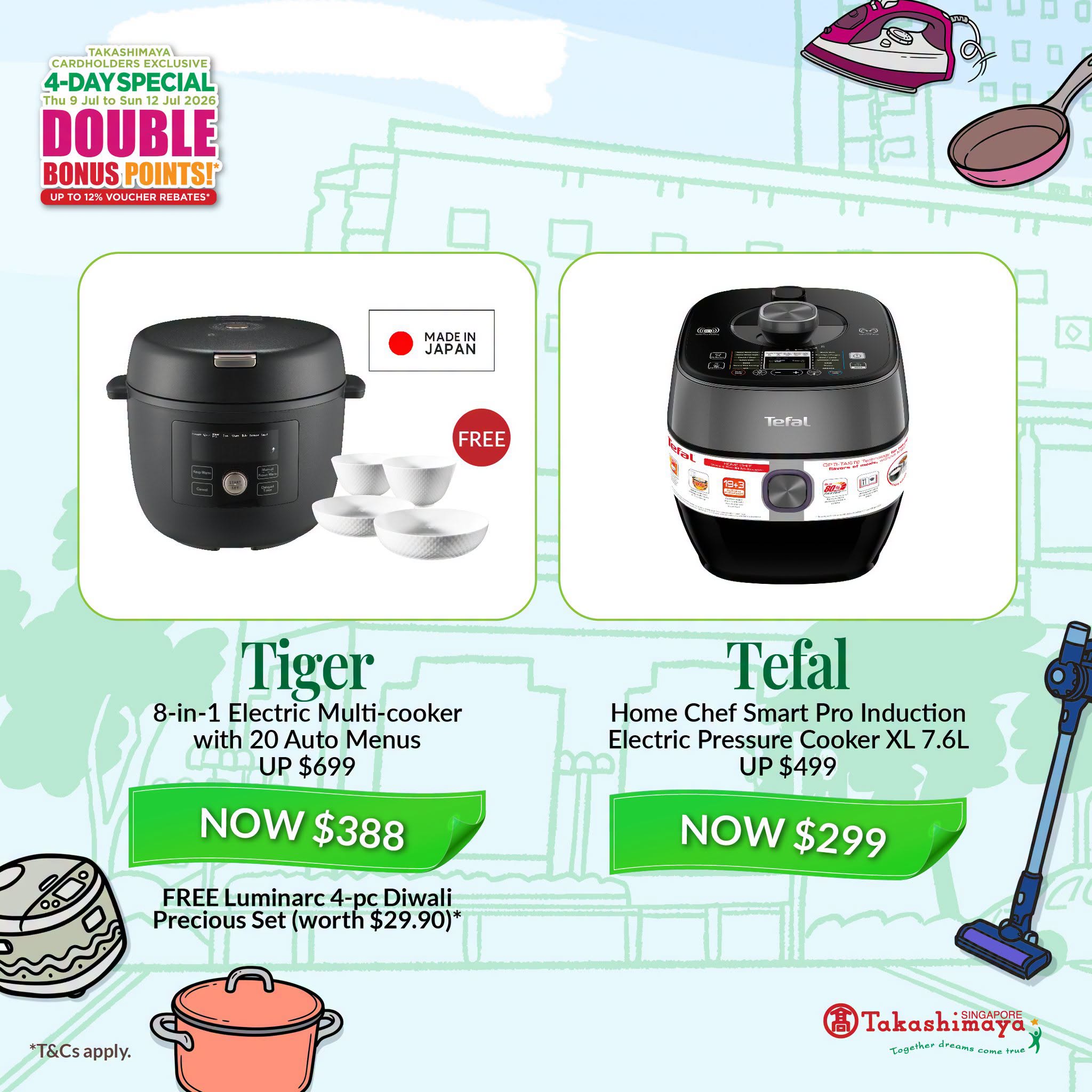 Tiger and Tefal multi-cooker promotion at Takashimaya