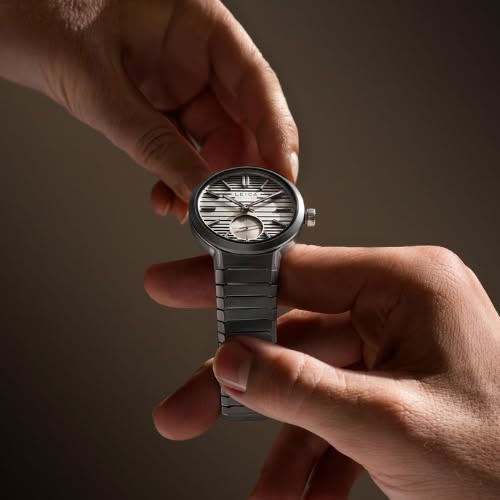 Leica ZM 12 Stainless Steel Silver Grey Watch at ION Orchard