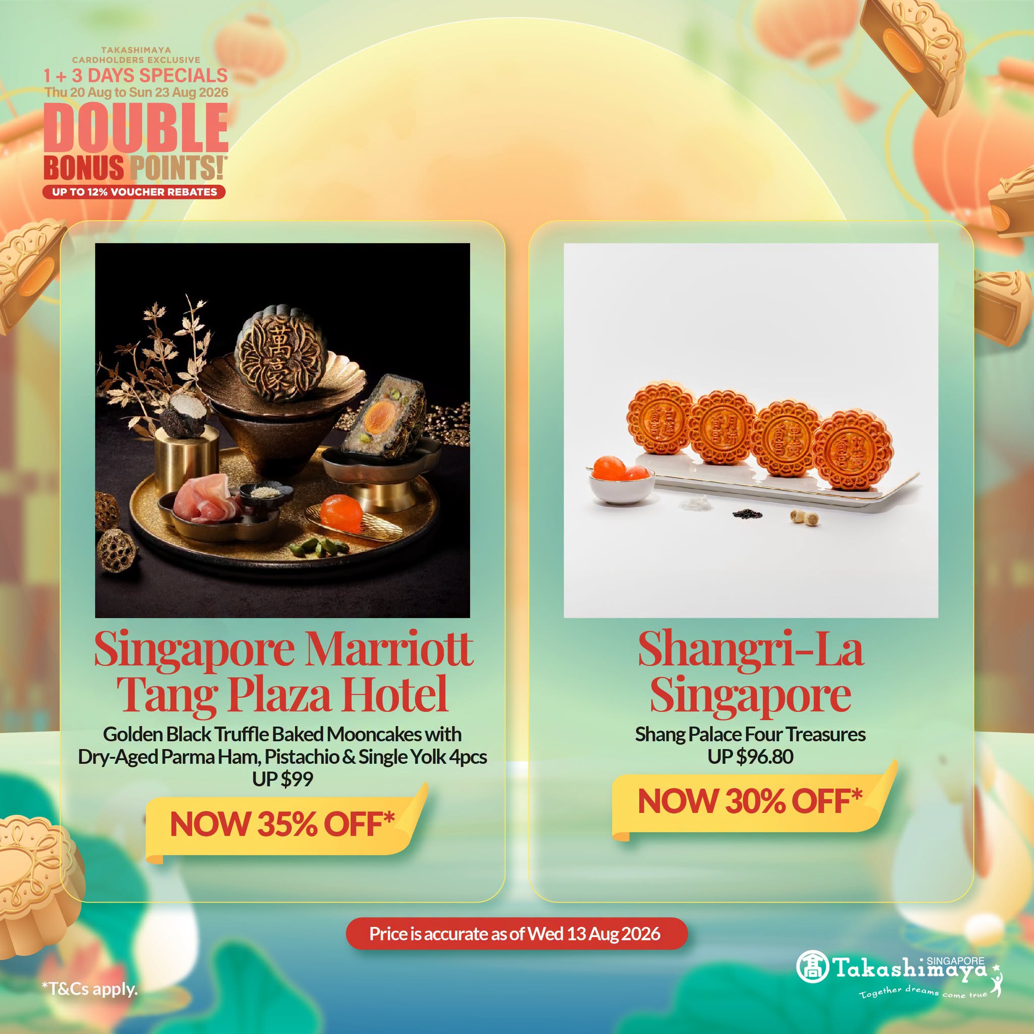 Marriott and Shangri-La mooncake deals at Takashimaya