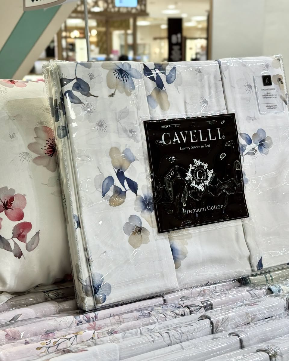 Cavelli Luxury Satin in Bed floral pattern premium cotton