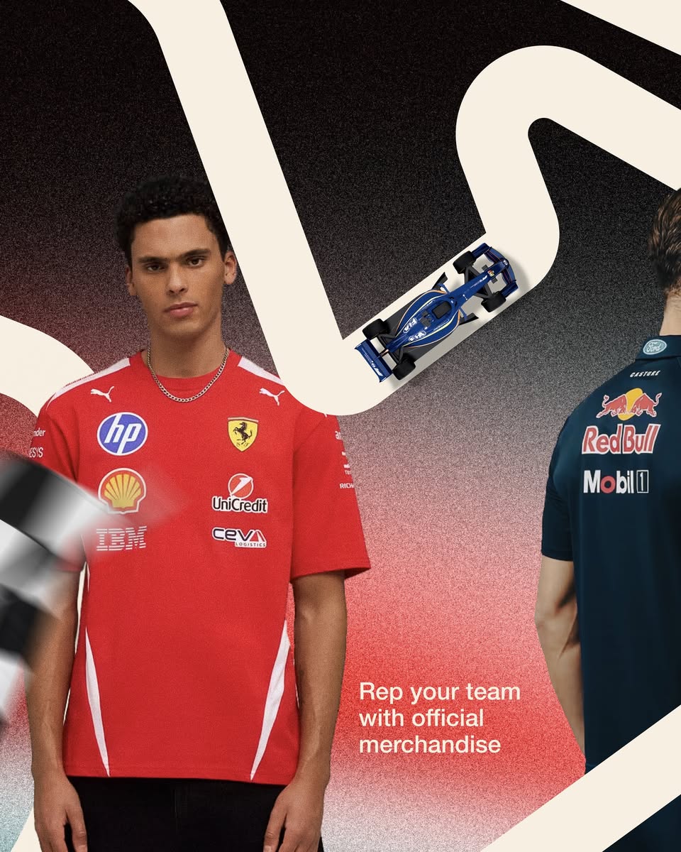 Official F1 team merchandise at Mandarin Gallery
