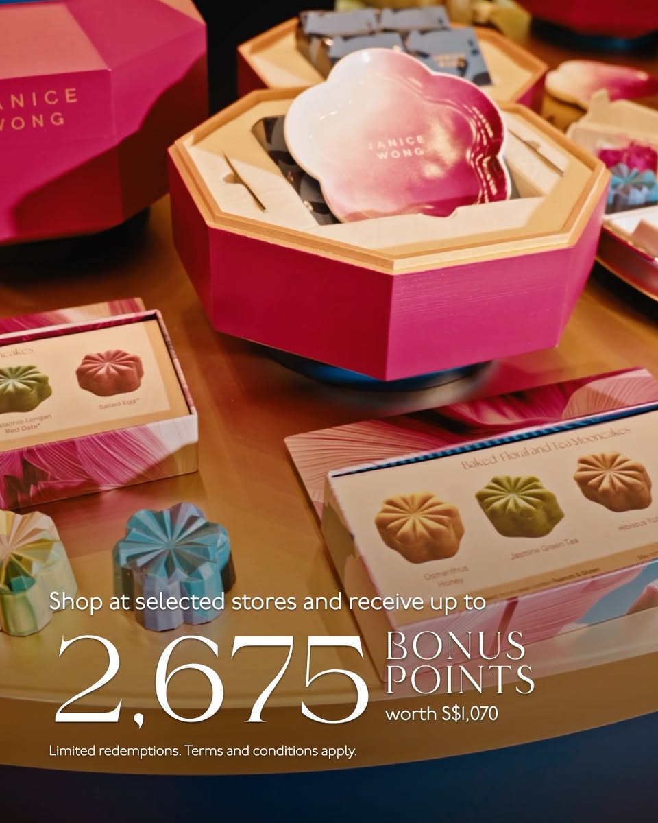 Janice Wong baked floral confectionery boxes