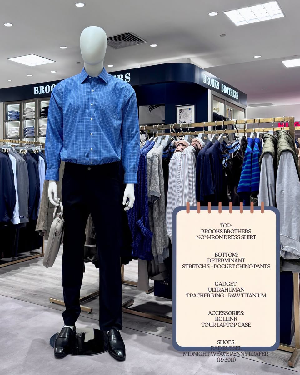 Brooks Brothers outfit with DETERMINANT chinos