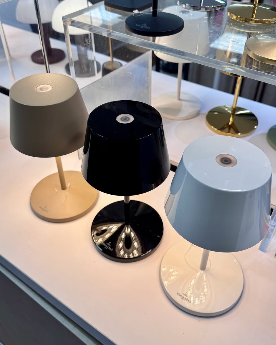 Modern table lamps at Takashimaya