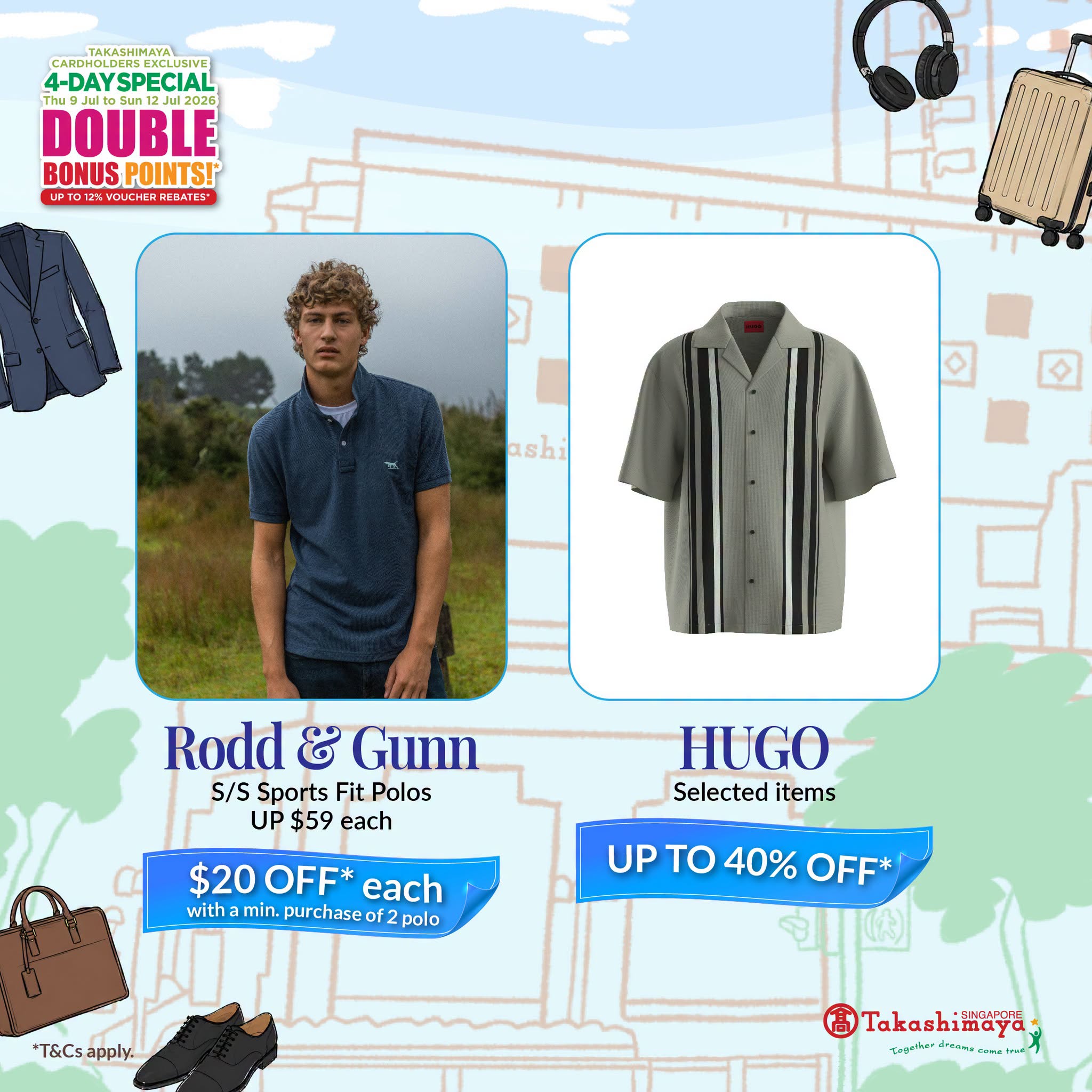 Rodd & Gunn and HUGO promotions at Takashimaya