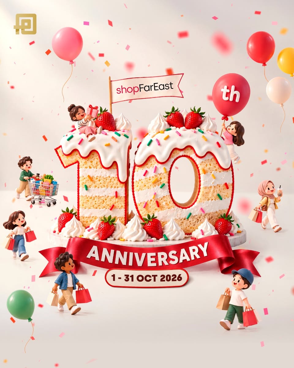 shopFarEast 10th Anniversary celebration cake