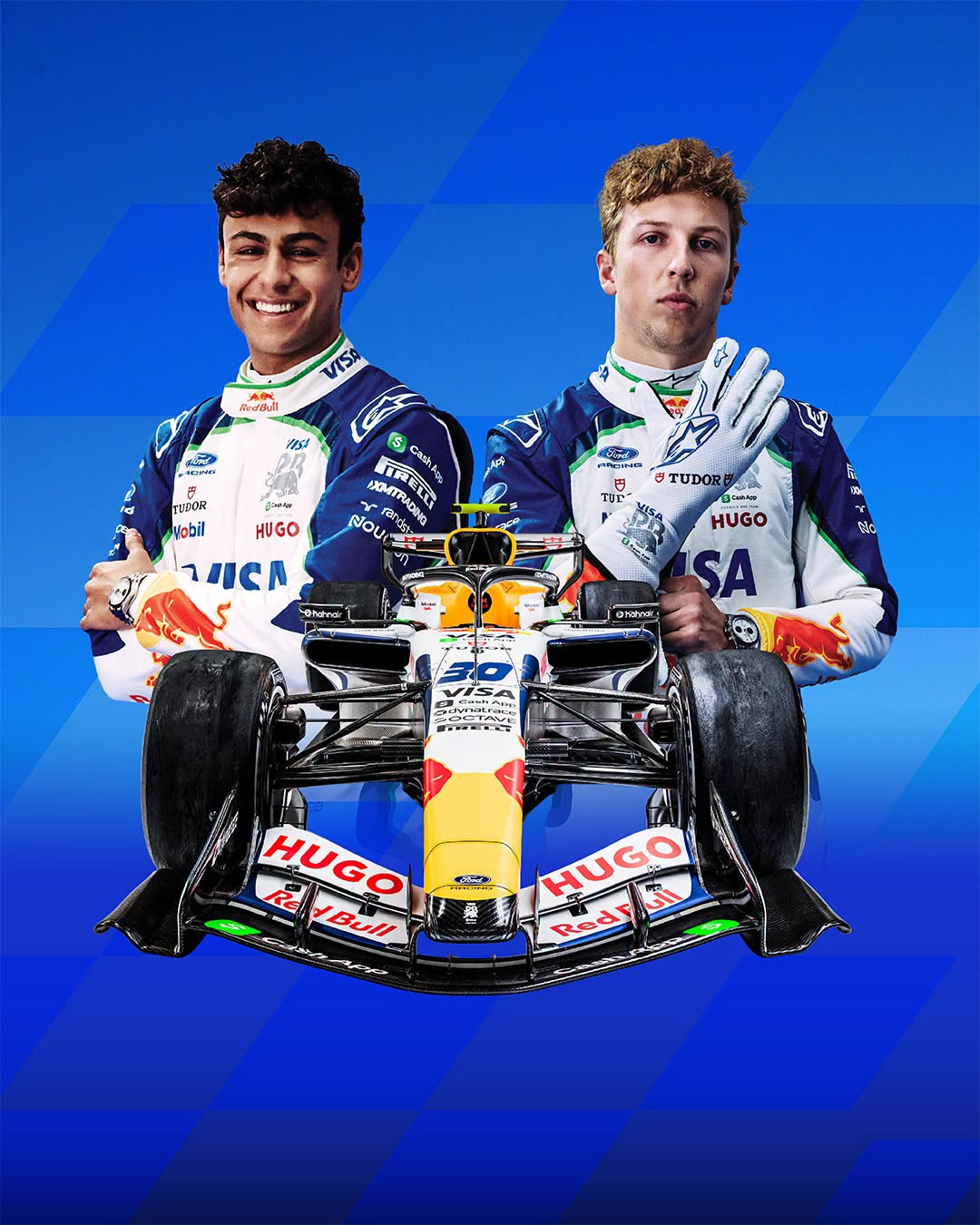 Visa Cash App Racing Bulls show car at ION Orchard