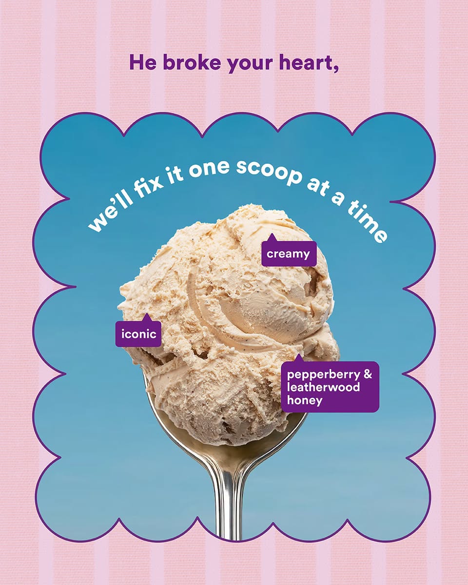 Pepperberry and Leatherwood Honey gelato