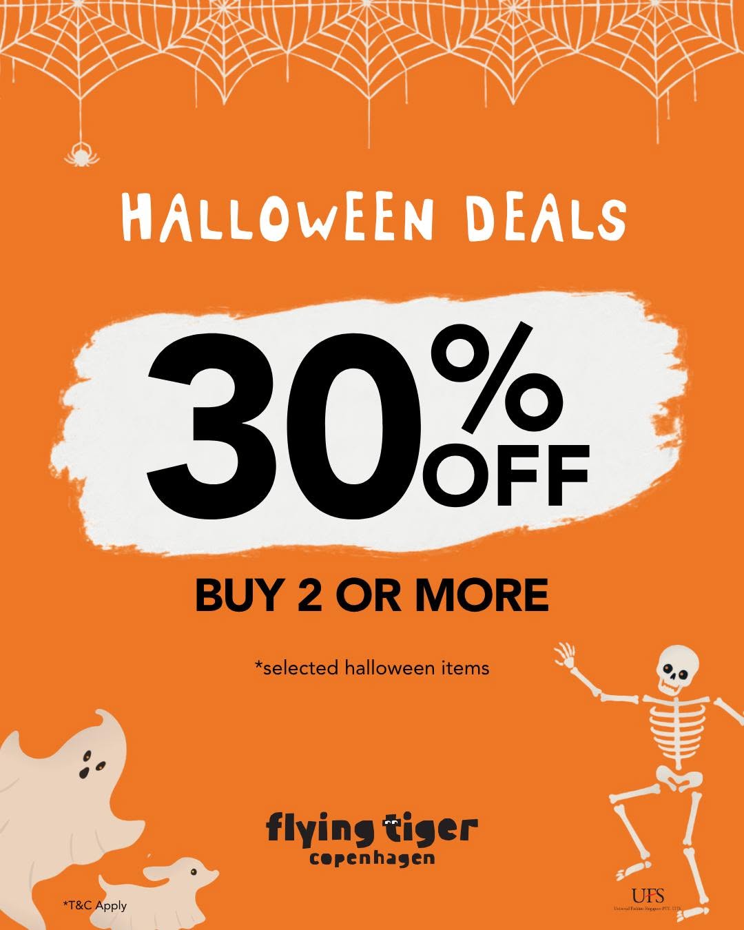Flying Tiger Copenhagen Halloween deals at Wisma Atria