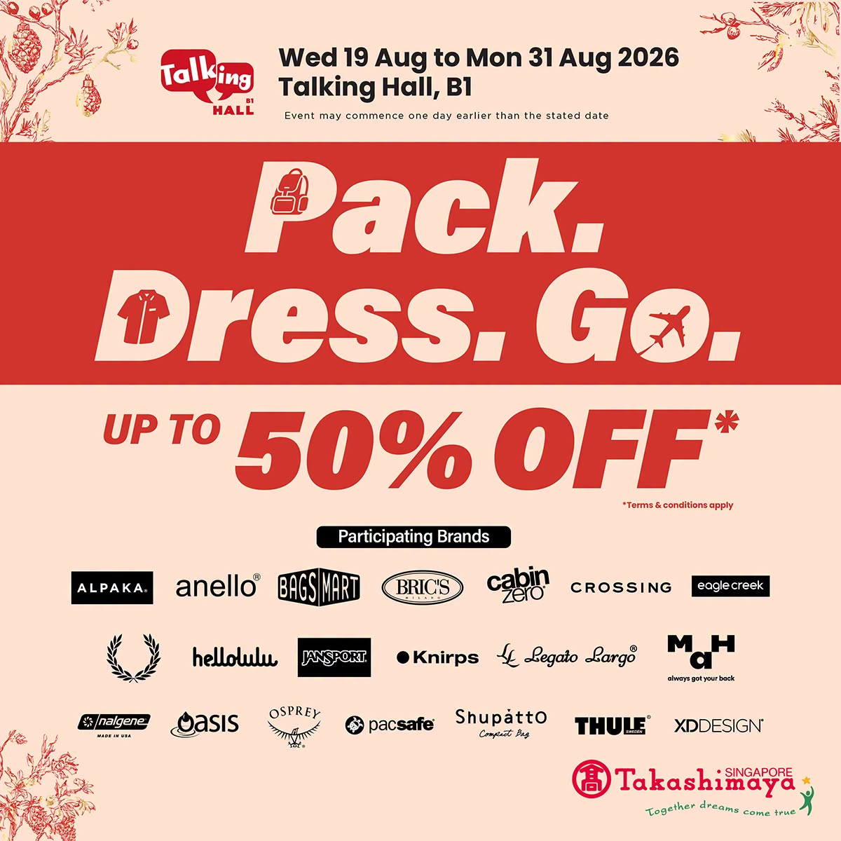 Pack Dress Go travel fair at Takashimaya Talking Hall B1