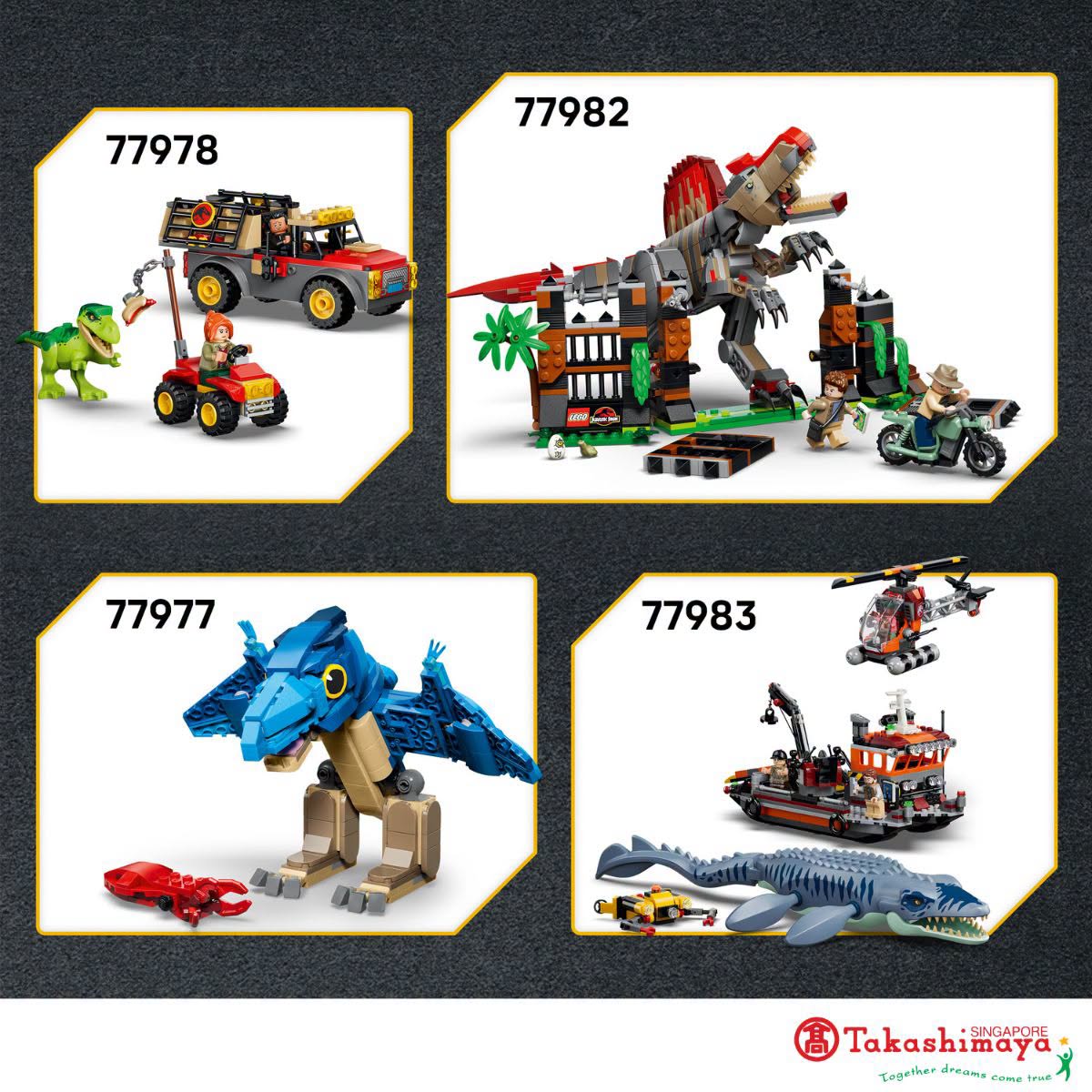 Jurassic World LEGO sets at Takashimaya Singapore