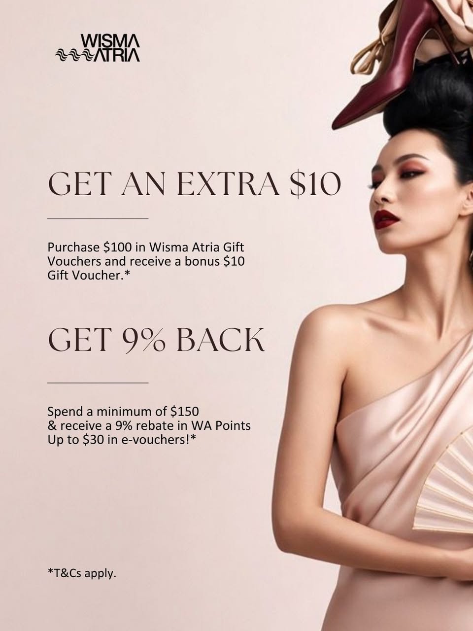 Wisma Atria 9.9 voucher and rebate promotions