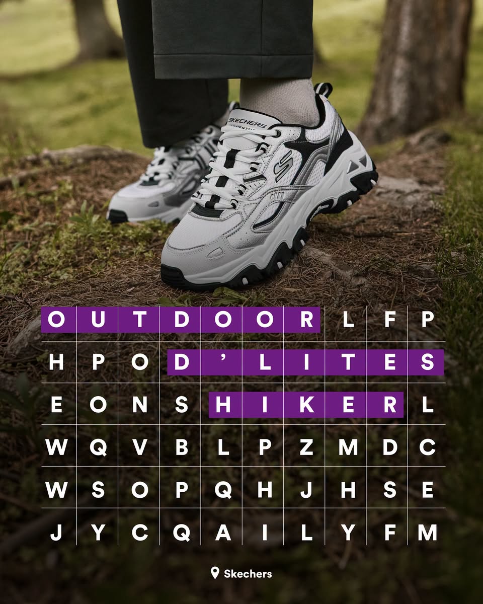 Skechers Outdoor Hiker sneaker campaign at 313@somerset