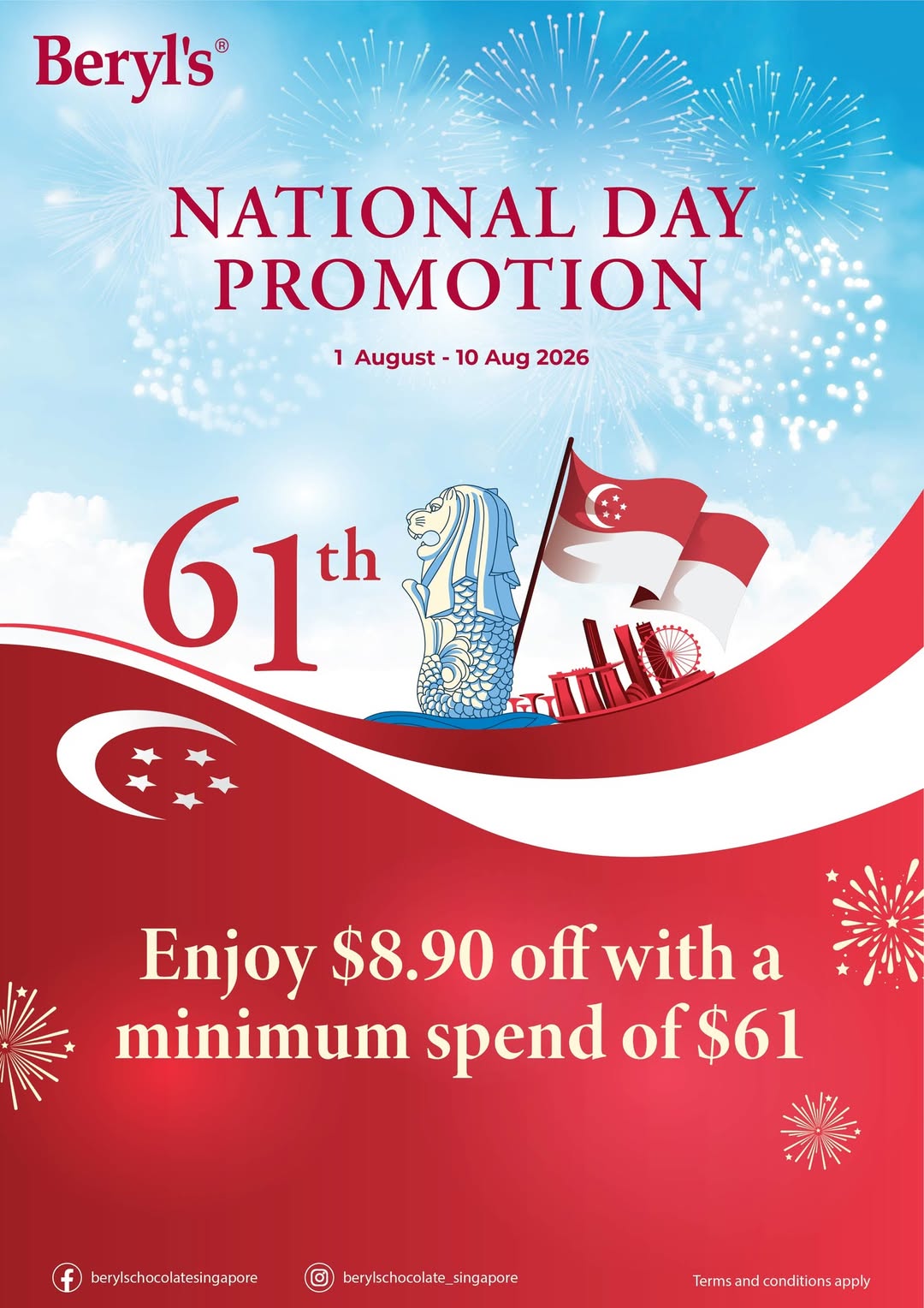Beryl's National Day promotion at Wisma Atria