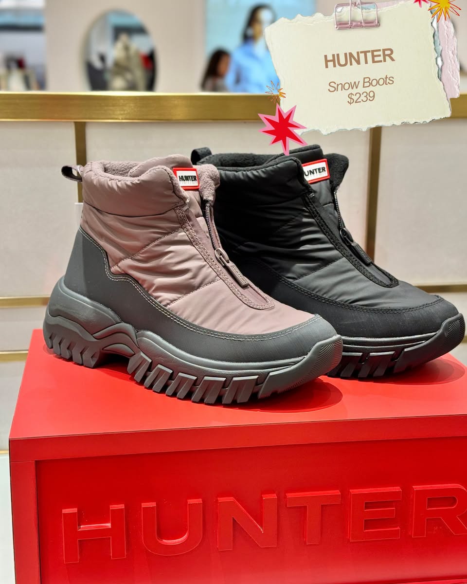 Hunter snow boots at Takashimaya