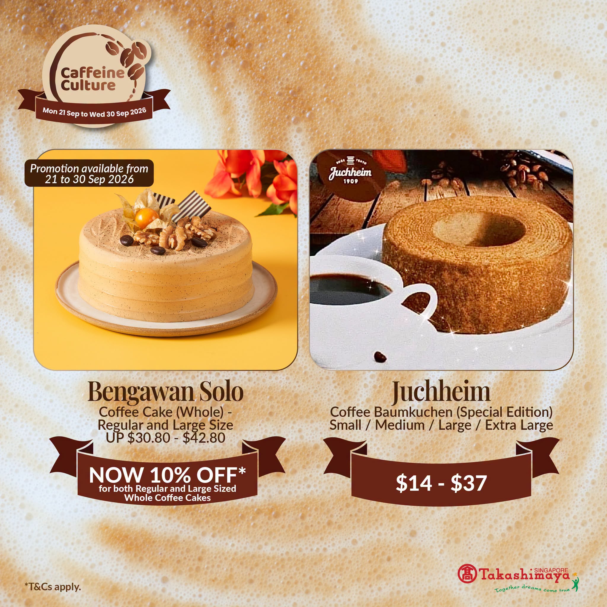 Bengawan Solo coffee cake and Juchheim coffee baumkuchen