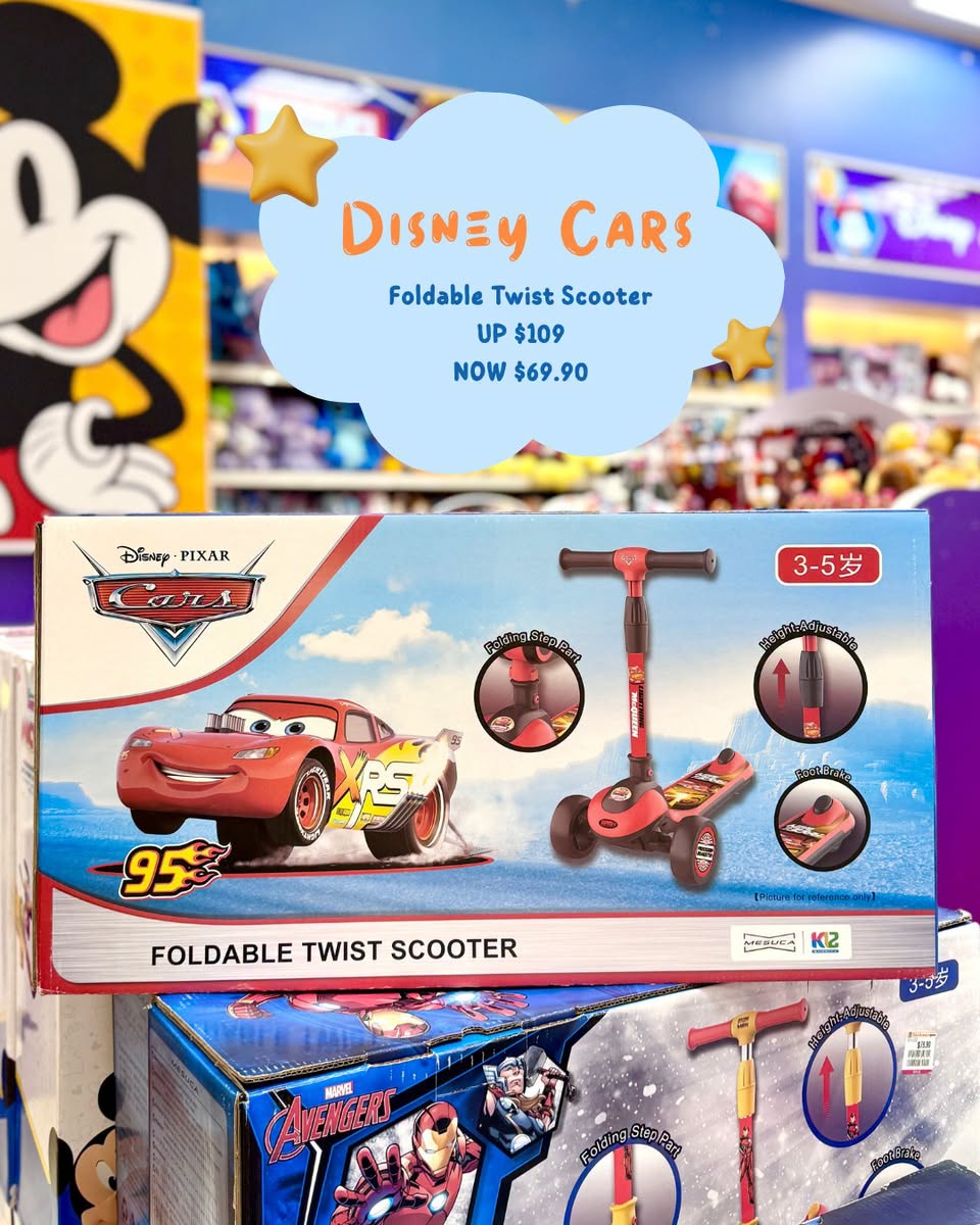 Disney Cars Foldable Twist Scooter