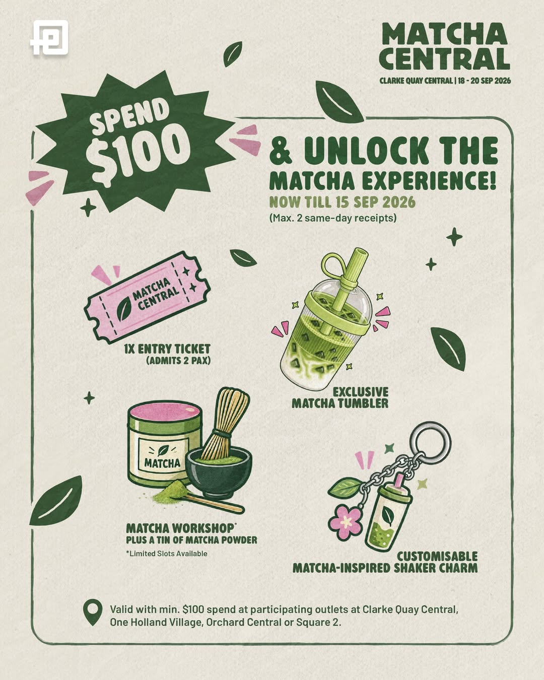Matcha Central promotion at Orchard Central
