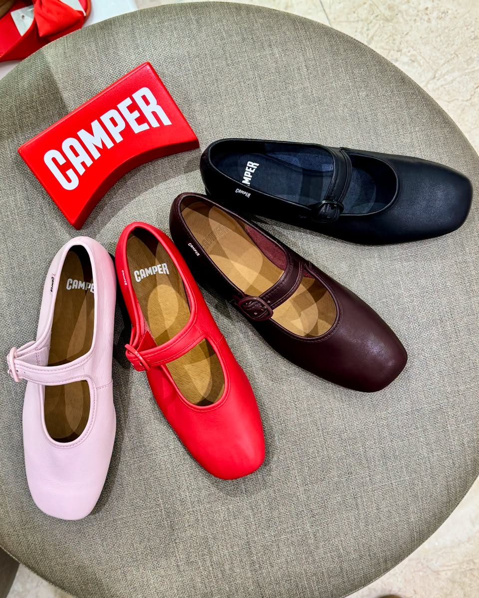 Camper Mary Jane flat shoes in four colours