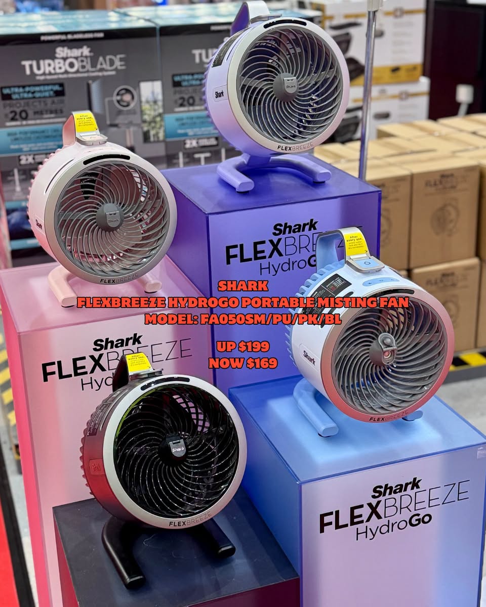 Shark FlexBreeze HydroGo Portable Misting Fan at Home Living Bonanza