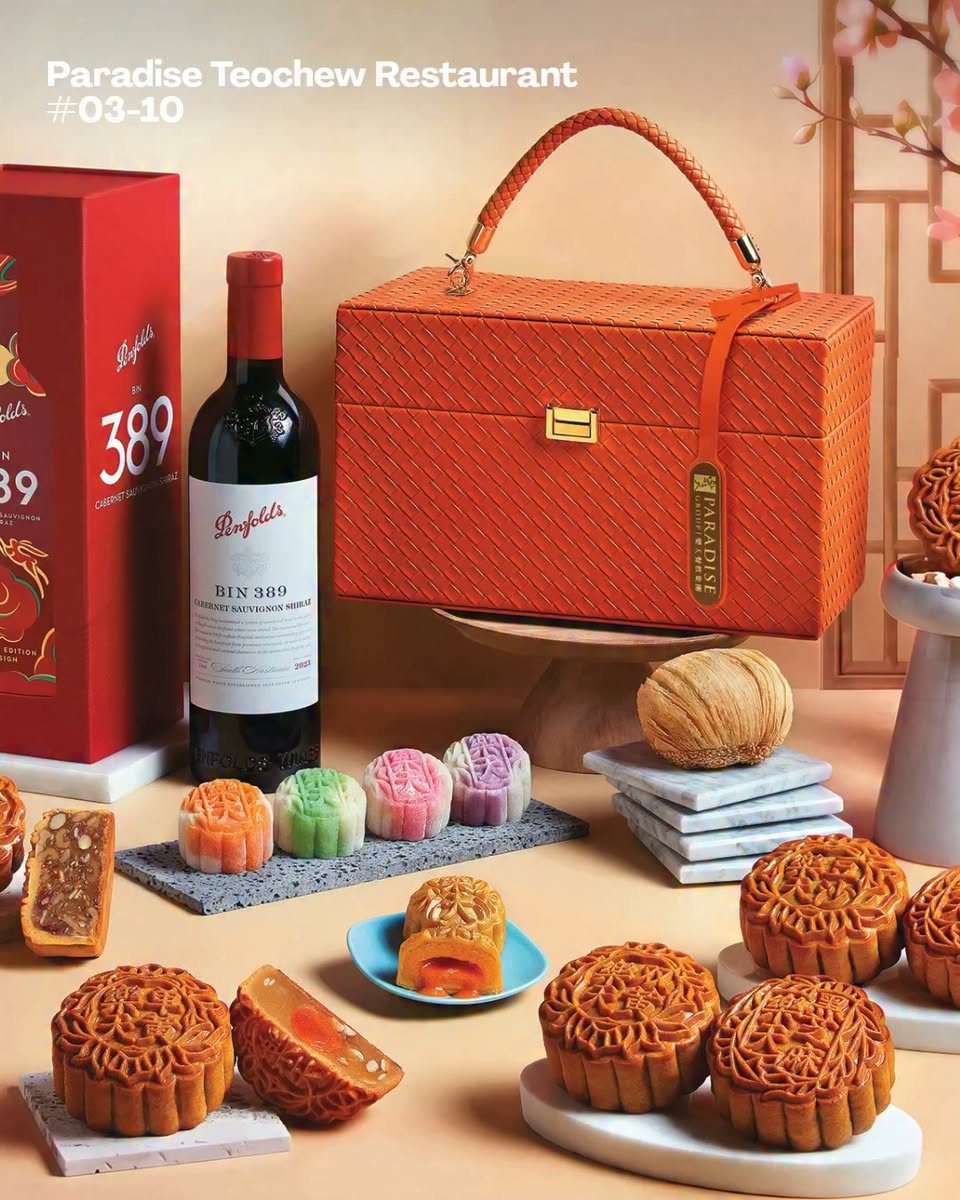 PAUL Moontart Collection mooncake tin and pastries