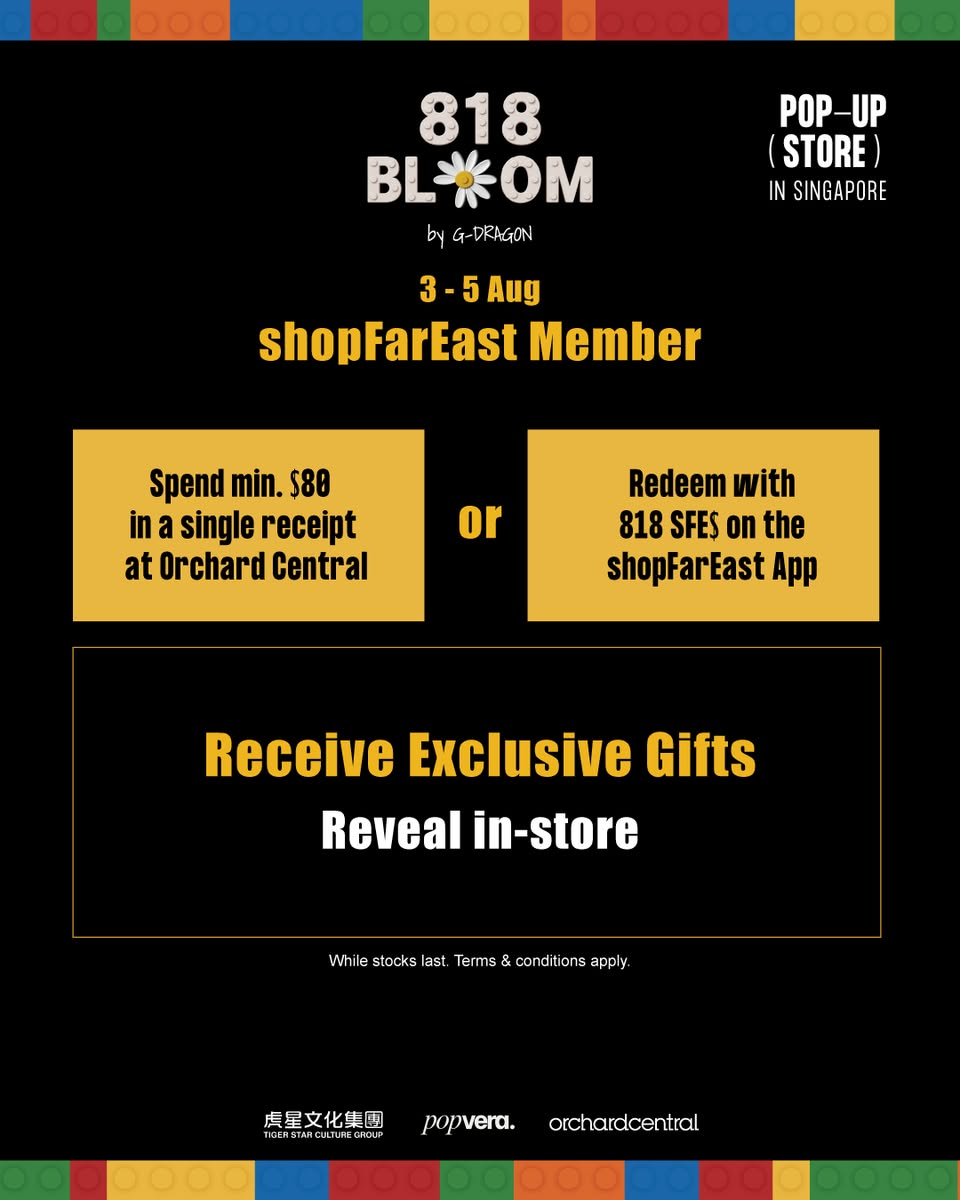 818 BLOOM by G-Dragon pop-up at Orchard Central