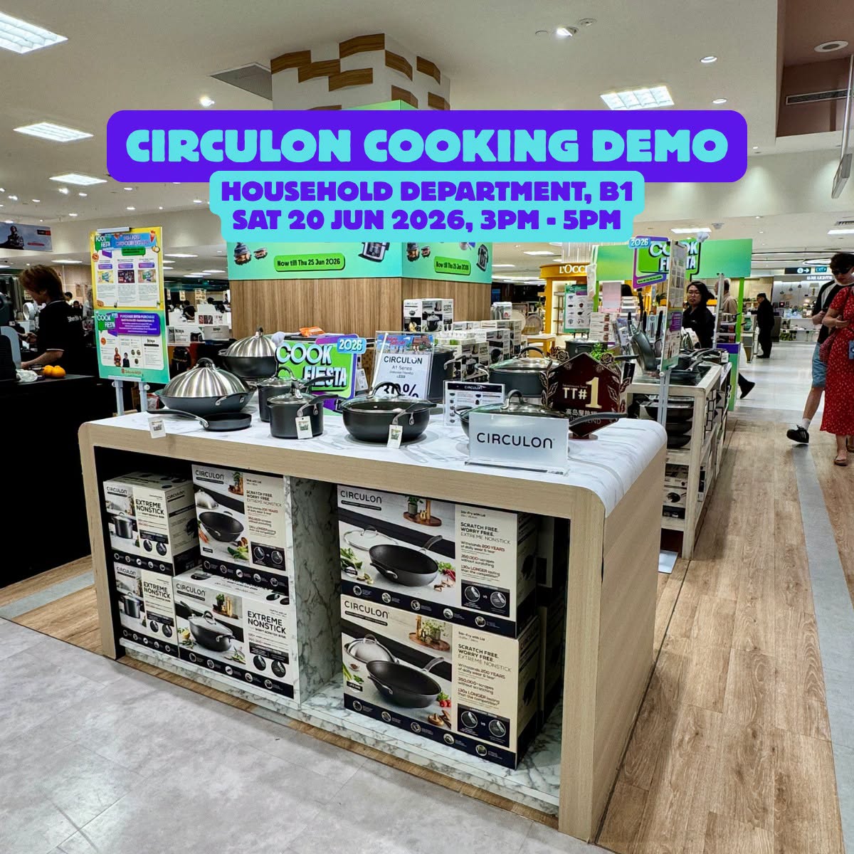 Cooking demonstrations at Takashimaya