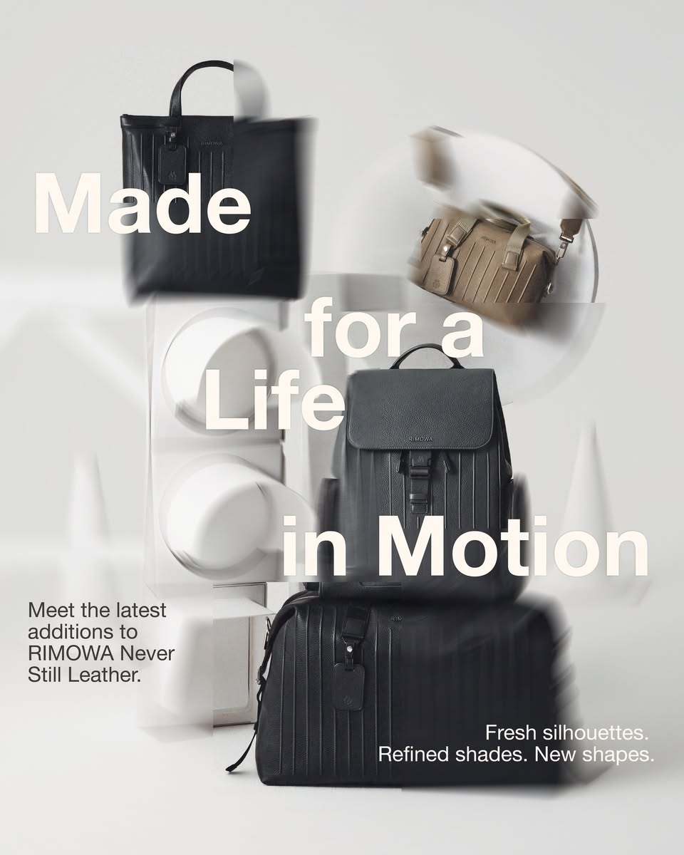 RIMOWA Never Still Leather collection at Mandarin Gallery