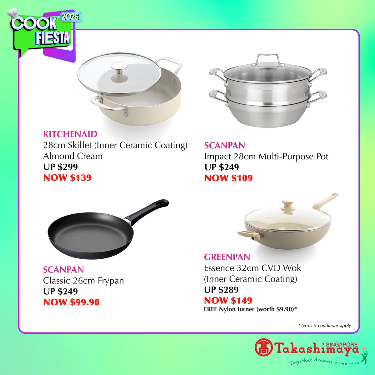 KitchenAid, Scanpan, and GreenPan at Cook Fiesta