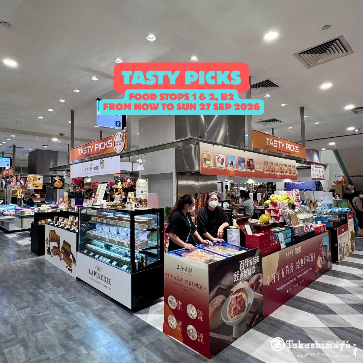 Tasty Picks food booths at Takashimaya