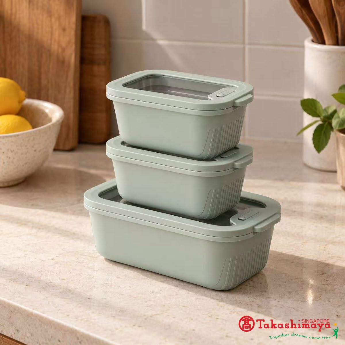 Stacked BoFresh storage containers