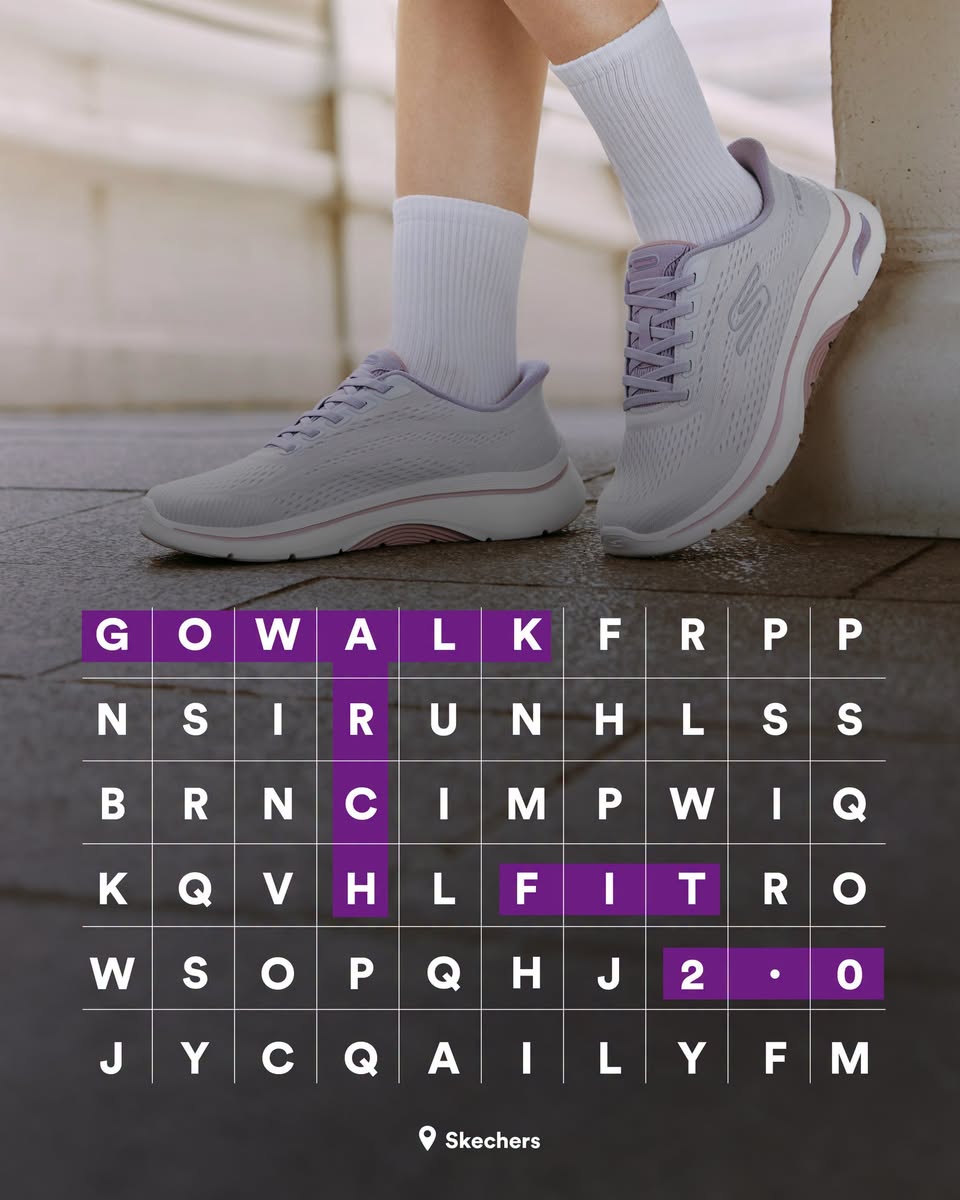 Skechers GO WALK and fitness footwear puzzle
