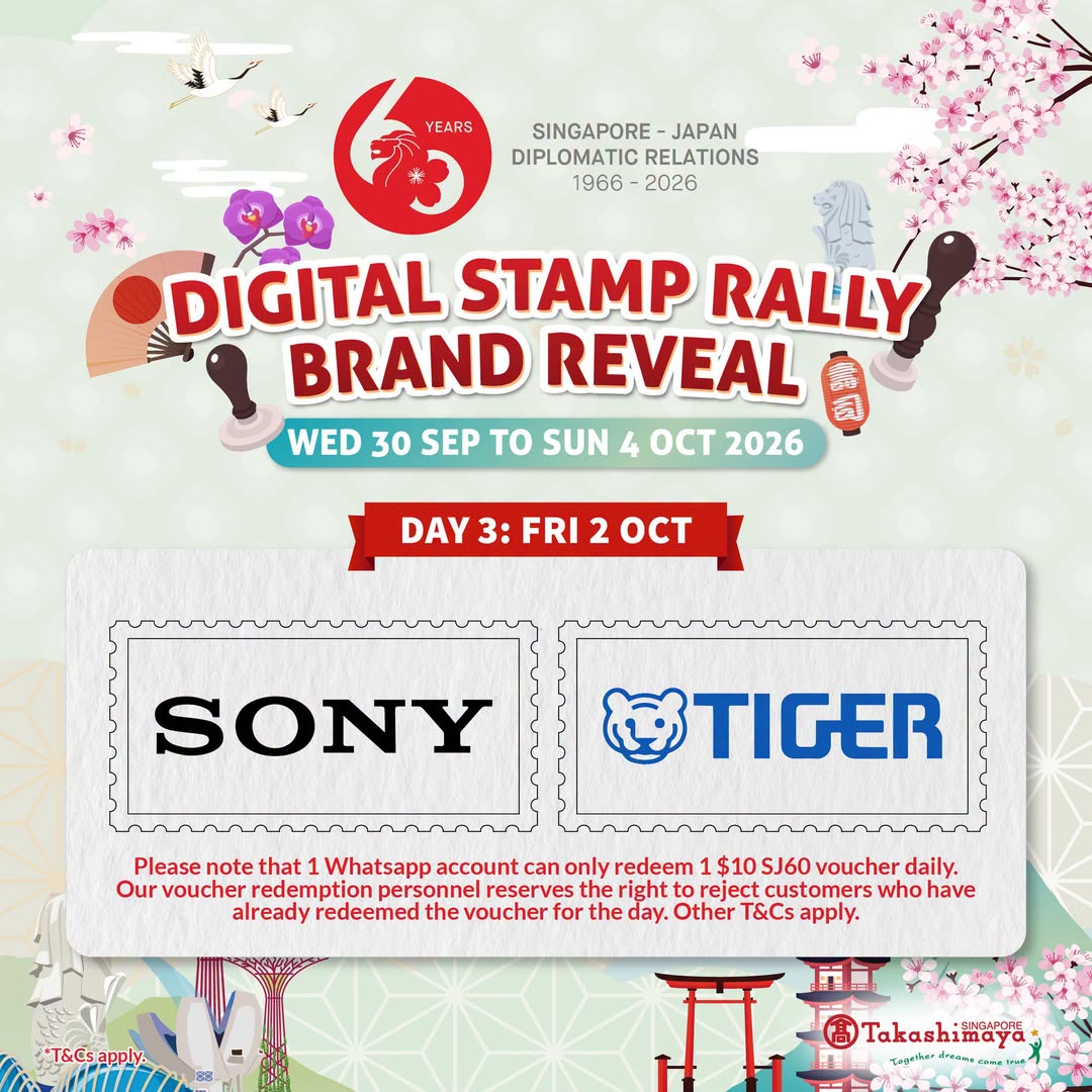 Takashimaya SJ60 Digital Stamp Rally Day 3 brands Sony and Tiger